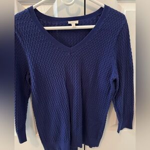 Purple V-Neck Sweater